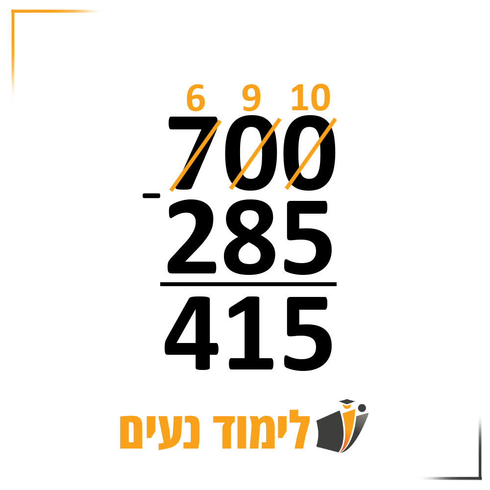 700-285=415