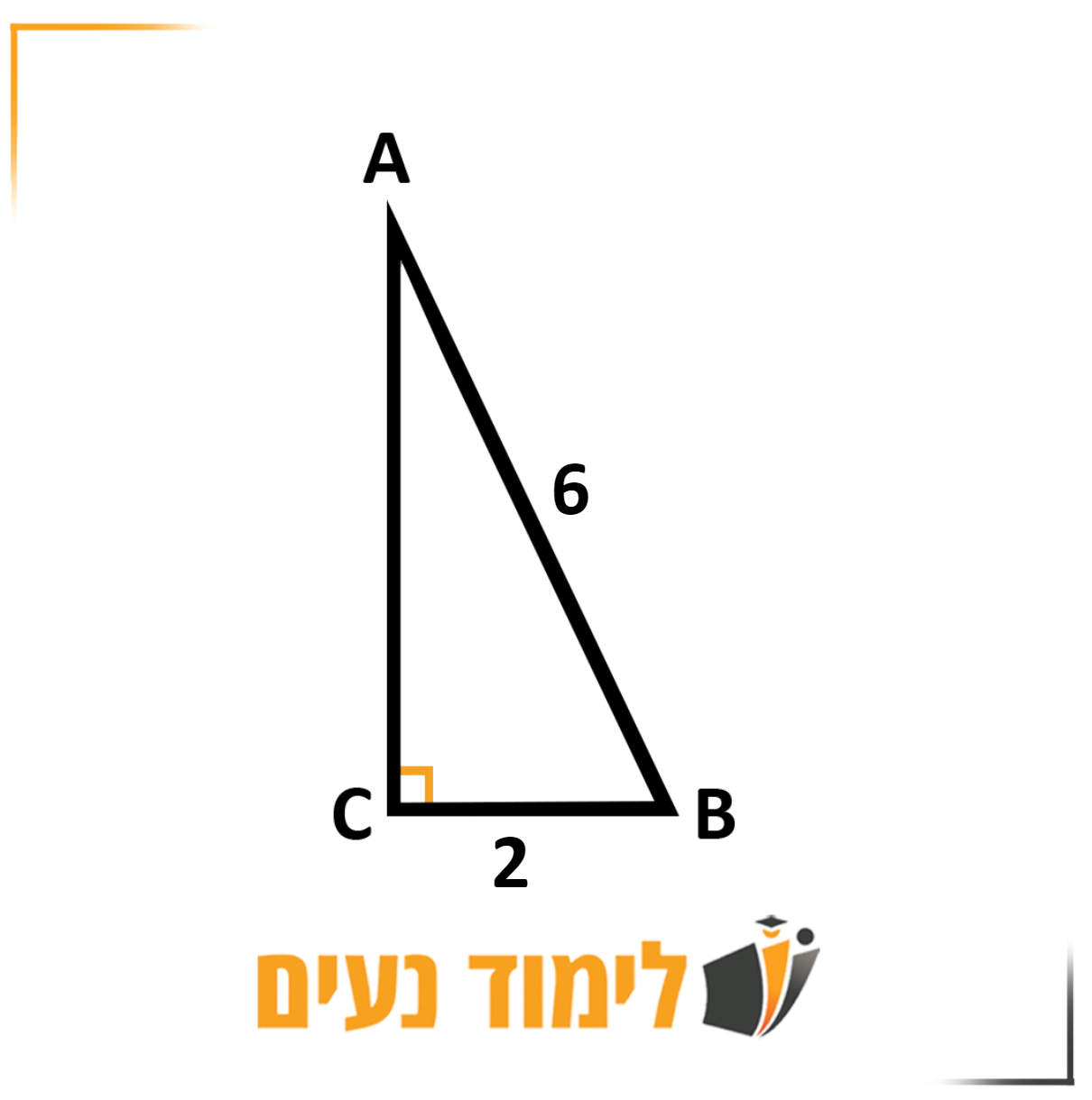 שרטוט של משולש ישר זווית