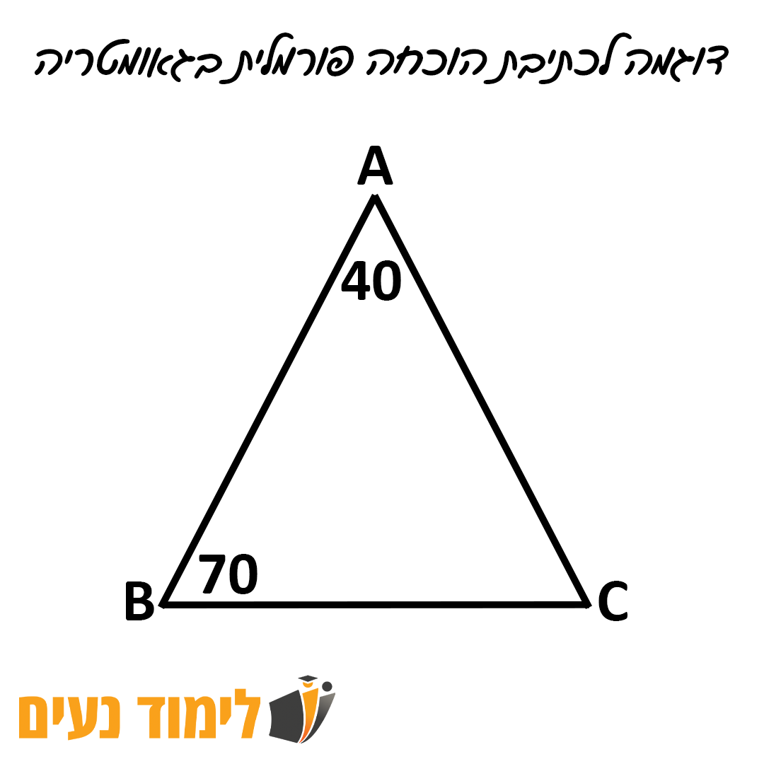 דוגמה לכתיבת הוכחה פורמלית בגאומטריה